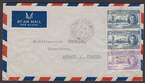 Mauritius 1946 Port Louis, White Imperial Hanappier Bordeaux wine bottle sticker - Picture 1 of 2
