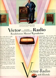 Anuncio original Victor Radio Electrola 1930. Tenor irlandés John McCormack + Coca Cola - Imagen 1 de 2