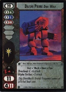 Daishi Prime (Dire Wolf) (CE) - Commander's Edition - Battletech CCG - Imagen 1 de 6