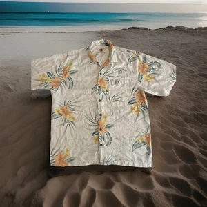 Camisa Hawaiana Mike Ditka’s Chicago Mediana 100% Seda Floral Aloha Beach De Colección - Imagen 1 de 15