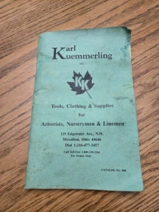 Karl Kuemmerling Vintage Catalog #808 Tools Clothing Supplies Arborists Nursery - Imagen 1 de 22