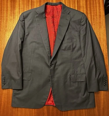 Tom James x Holland & Sherry Full Canvass Grey Wool Blazer – 46R Made in USA  - Image 1 of 4