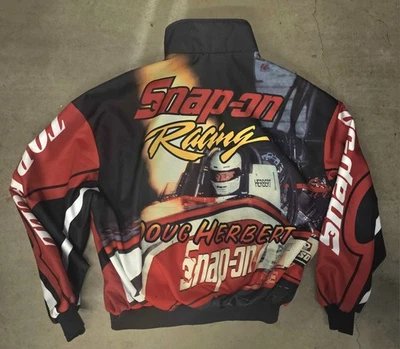 VTG NHRA Doug Herbert Snap-On Racing All Over Print Full Zip Jacket Size XXL  - Image 1 of 4