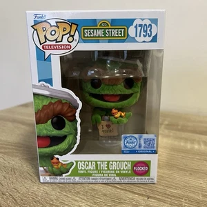 FUNKO POP! OSCAR THE GROUCH #1793 FLOCKED | SESAME STREET Disney - Picture 1 of 6