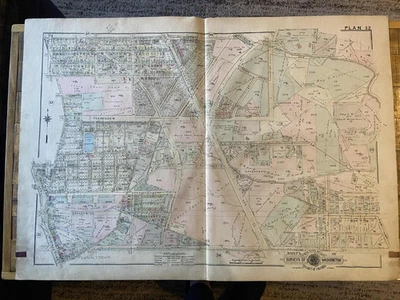 Detailed large plat map. Forest Hills Area (Plan 32) Washington D.C.  1925 - Image 1 of 4