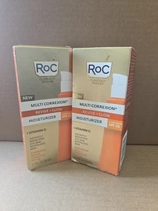 Lot Of 2 RoC Multi Correxion Revive + Glow Moisturizer SPF 30 - 1.7 X2 EX 6/25 - Picture 1 of 3