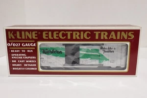 NIB K-LINE K-648103 WESTERN PACIFIC GREEN FEATHER O GAUGE TRAIN BOXCAR OB - Picture 1 of 2