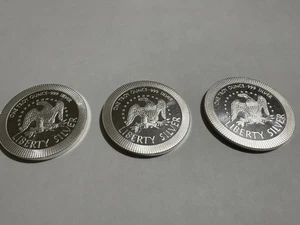 3 Stück SilverTowne Liberty Bell Eagle 1 Oz Stacker Silbermedaillen 38,50/oz - Bild 1 von 6