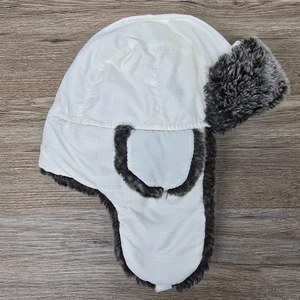 Eddie Bauer Superior Down Trapper Wintermütze weiß Druckknopf Isolierung Small - Bild 1 von 9