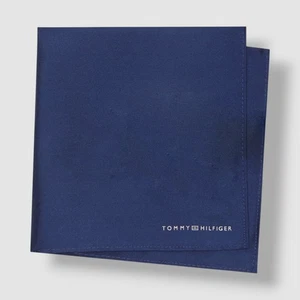 Tommy Hilfiger Men's Blue Solid Silk Handkerchief Pocket Square - Picture 1 of 1