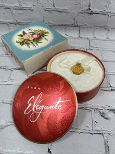 Avon Elegante Duftpuder & Puff Beauty Dust Metall Waschtisch RAR Neu im Karton - Bild 1 von 10