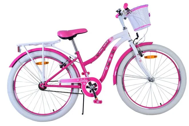 Volare schönes Kinderfahrrad – Mädchen – 24 Zoll – Pink – zwei Ha - Bild 1 von 1
