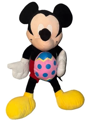 Rare Very Large Disney Mickey Mouse Holding Easter Egg Plush Stuffed Animal Doll - Image 1 of 4