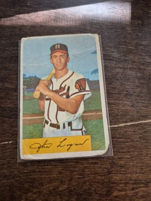 1954 Bowman Johnny Logan Milwaukee Braves - Image 1 of 2
