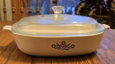 Cazuela para hornear Corning Ware azul aciano P-9-B 8 pulgadas utensilios para hornear de cerámica de colección Foto 1 de 4