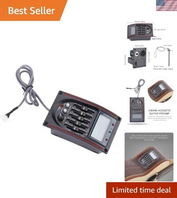 5-Band Preamp EQ Piezo Pickup – Perfect for Acoustic Guitar Sound Enhancement - Image 1 of 4
