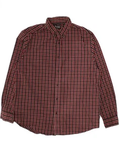 CHAPS Mens Shirt 2XL Red Check Cotton CK45 - Picture 1 of 3