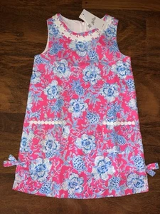 Lilly Pulitzer Girl 7 Roxie Pink WAVE N SEA LITTLE CLASSIC SHIFT Dress NWT - Picture 1 of 4