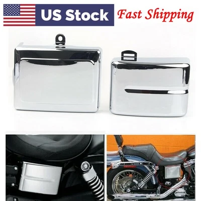 Battery Side Covers For Harley Dyna Fat Street Bob Low Rider Super Glide 2006-17 Foto 1 de 4