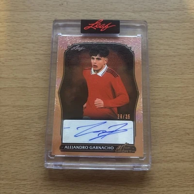 2023 Leaf Art of Sport  Alejandro Garnacho Auto Bronze Parallel /35 Manchester - Image 1 of 2