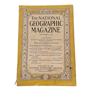 The National Geographic Magazine, September 1928, Volume LIV #3 Antique Vintage - Imagen 1 de 8