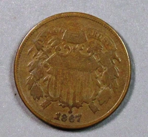 1867 Two Cents Pleasing F. - Picture 1 of 2