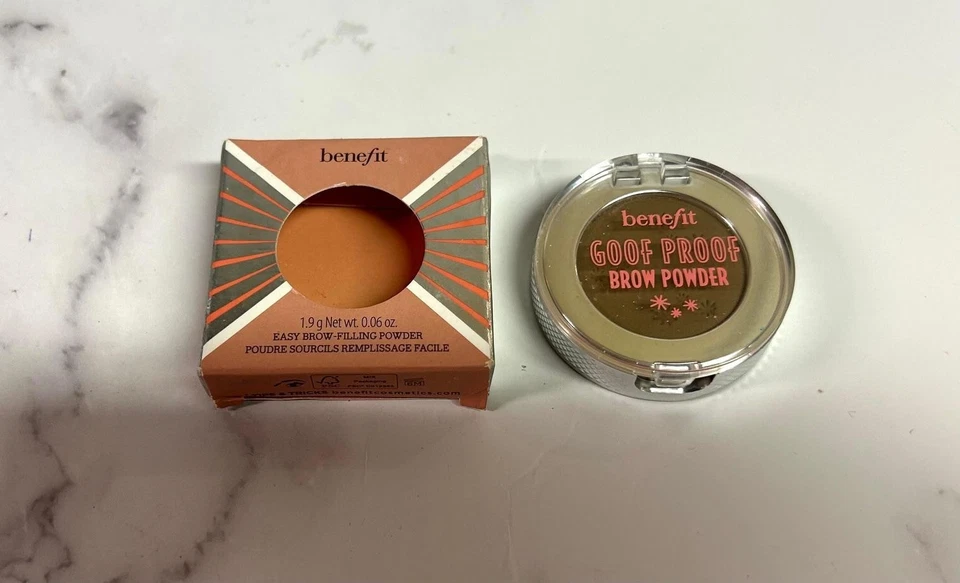 Polvo de relleno de cejas Benefit Goof Proof #1 rubio claro fresco tamaño completo nuevo en caja Foto 1 de 1