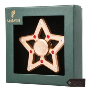 Matashi Rose vergoldet Stern Spinner Ornament mit Kristallen Urlaub-Dekor Geschenk - Bild 1 von 6