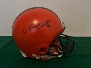 Casco de tamaño completo autografiado por Nick Chubb Cleveland Browns con certificado de autenticidad PSA - Imagen 1 de 7