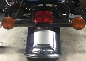 Harley Davidson OEM 09-13 Road King Rear Fender w/ light bar Big Purple Flake - Picture 1 of 7
