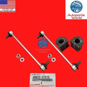 GENUINE TOYOTA 03-19 COROLLA MATRIX FRONT STABILIZER LINK W/NUTS & BUSHING KIT - Picture 1 of 5