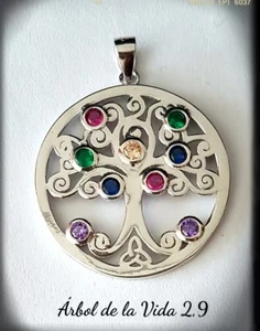 ARBOL DE LA VIDA PLATA DE LEY 925 ml ,TREE OF LIFE SILVER,COLGANTE ÁRBOL AMULETO - Imagen 1 de 1
