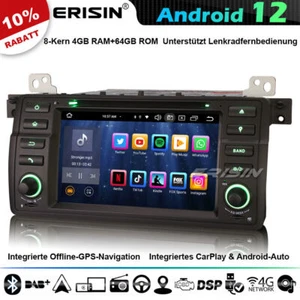 8-Kern Android 13 Autoradio GPS DAB+CD Canbus Navi BMW 3er M3 E46 Rover 75 MG ZT - Bild 1 von 22
