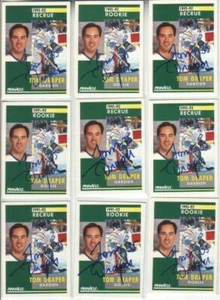 (10) Tarjetas Pinnacle autografiadas de Tom Draper 1991-92 - Imagen 1 de 1