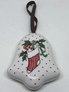 Vintage Christmas Ornament - PORCELAIN BELL SHAPE FRAGRANCE - Xmas Stocking - Picture 1 of 3