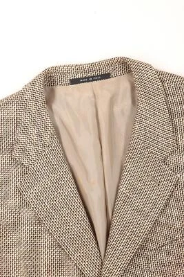 Blazer Abrigo Deportivo Hombre 46 R Armani Collezioni Cachemira Seda y Lana Ojo de Pájaro Foto 1 de 4