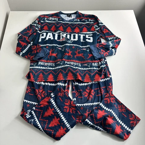 NFL Team Apparel New England Patriots Christmas Pajama Set Size Men 2XL Football Cover