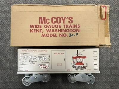 + Carro de caja trolley Toonerville 1967 de hojalata estándar McCoy TCA Ozark Division Foto 1 de 4