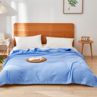 Towel Blanket 100% Cotton Blanket Vintage Terry Towel Quilt Cool Blanket Sheet - Image 1 of 4