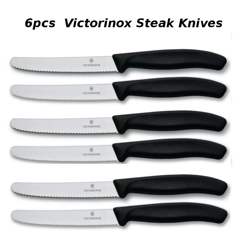 Victorinox set of 6pc Swiss Made Serrated Steak & Tomato Knife Knives Paring