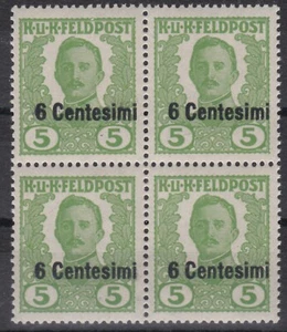 K&K Feldpost Italien NICHT verausgabt ANK IV im 4er Block Postfrisch ** €112,-- - Bild 1 von 1