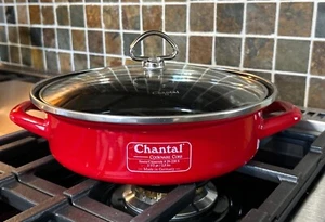 Chantal Enamel Cookware Sauté Casserole 29-220 S 2.5 Pt 2.5 Ltr Germany Red NEW - Picture 1 of 12