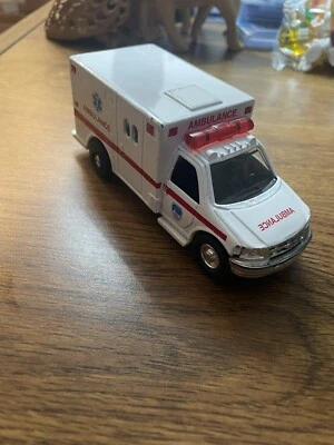 Schylling Pull Back Die-Cast Metal Vehicle -RESCUE AMBULANCE Working - Image 1 of 4