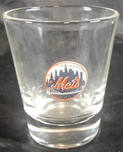 Vajilla de bar de béisbol transparente de cristal de los New York NY Mets de Nueva York - Imagen 1 de 3