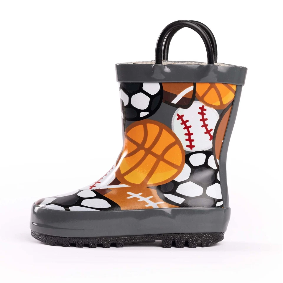 Botas de lluvia Norty para niños pequeños niños niñas impermeables estampadas de goma VER VIDEO Foto 1 de 1