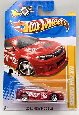 2012 Hot Wheels New Models SUBURU WRX STI die-cast 33/247 - Image 1 of 4