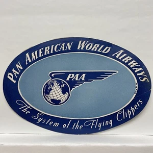 Pan American World Airways Suitcase Travel Label - Picture 1 of 2