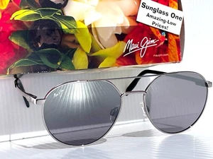 NEW Maui Jim WATERFRONT Silver POLARIZED Silver Black Mirror Sunglass DSB830-11 - Picture 1 of 19