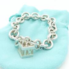 Tiffany & Co. Tiffany Atlas lock doughnut link chain silver bracelet SV925