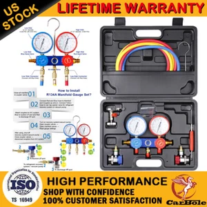 Air Conditioning Professional AC A/C HVAC Manifold Charging Gauge Refrigeration - Picture 1 of 15